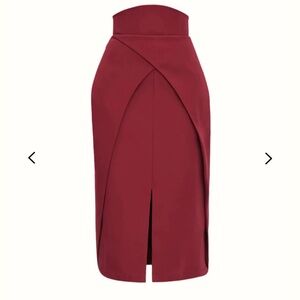 NWT Andrea Iyamah Sita Corset Midi Skirt in Plum sz XXL/14 Siren High Fashion